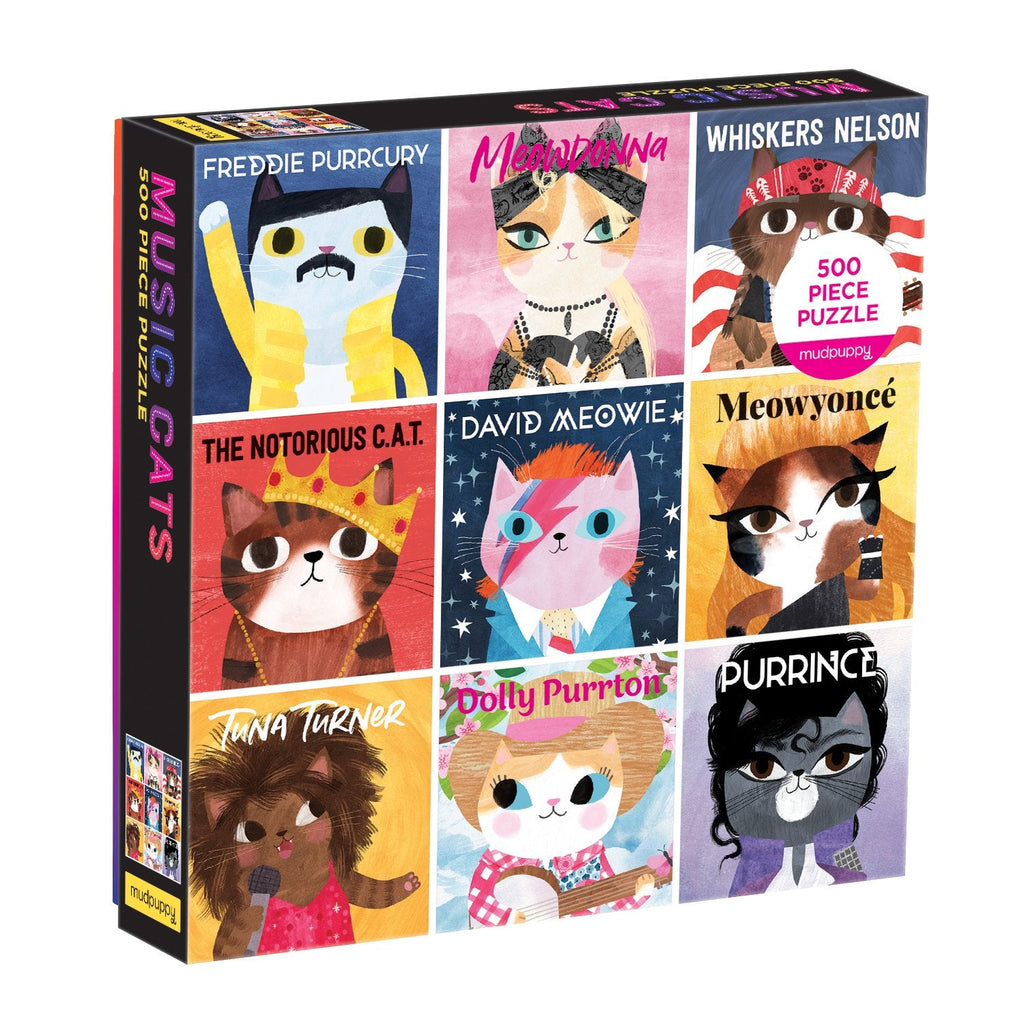 Music Cats 500 Piece Family Puzzle - Mudpuppy