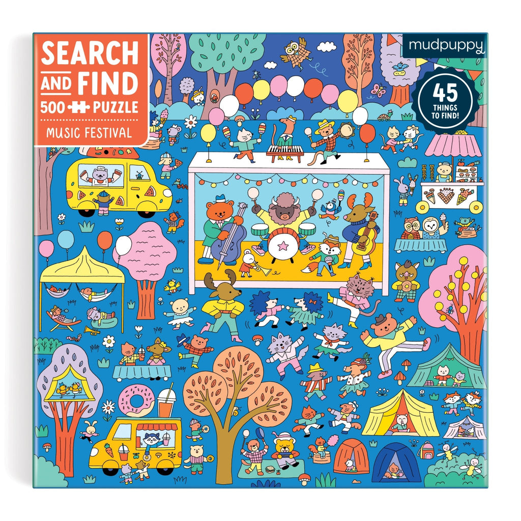 Music Festival 500 Piece Search & Find Family Puzzle - Mudpuppy