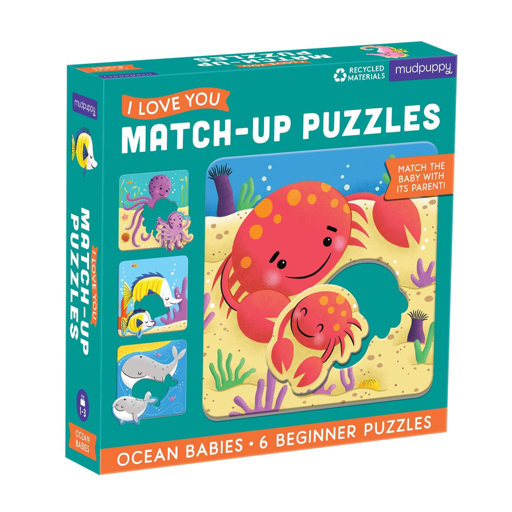 Ocean Babies I Love You Match-Up Puzzles - Mudpuppy