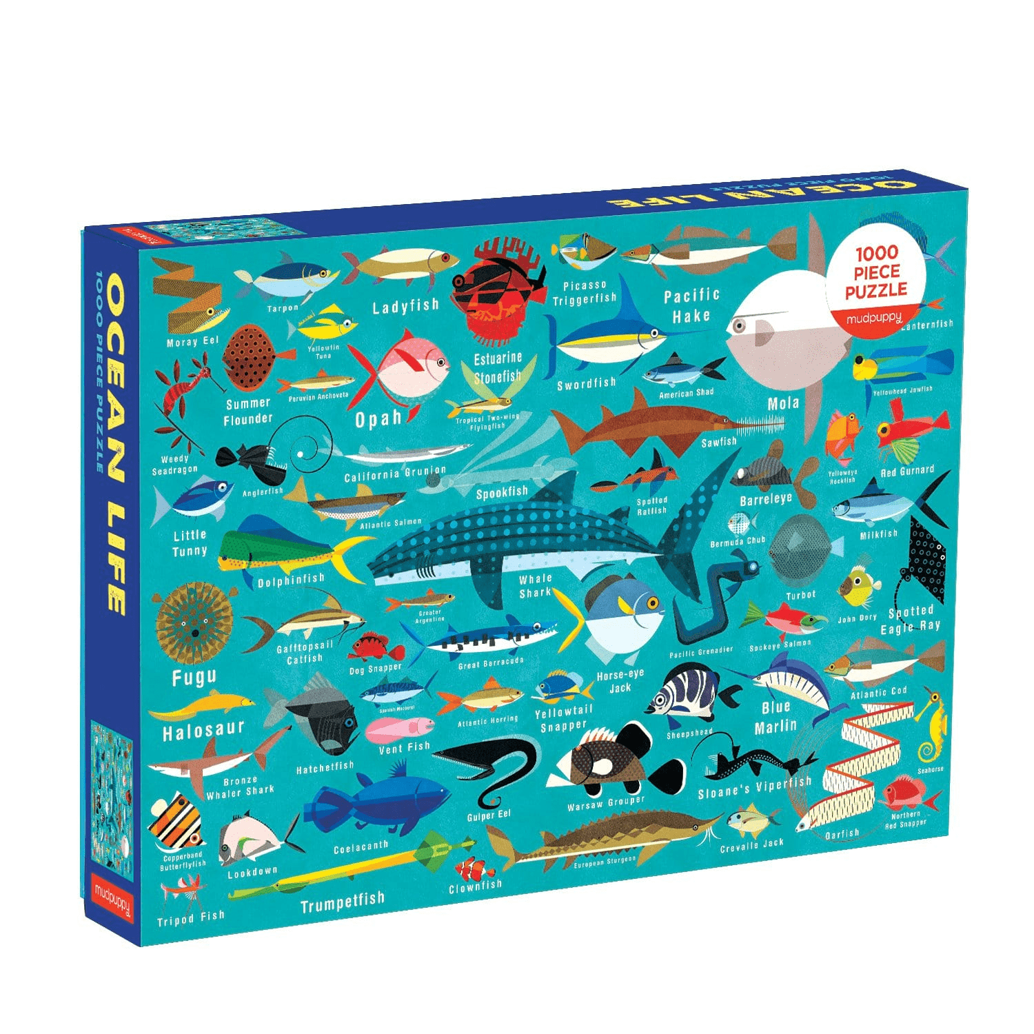 Ocean Life 1000 Piece Family Puzzle - Mudpuppy
