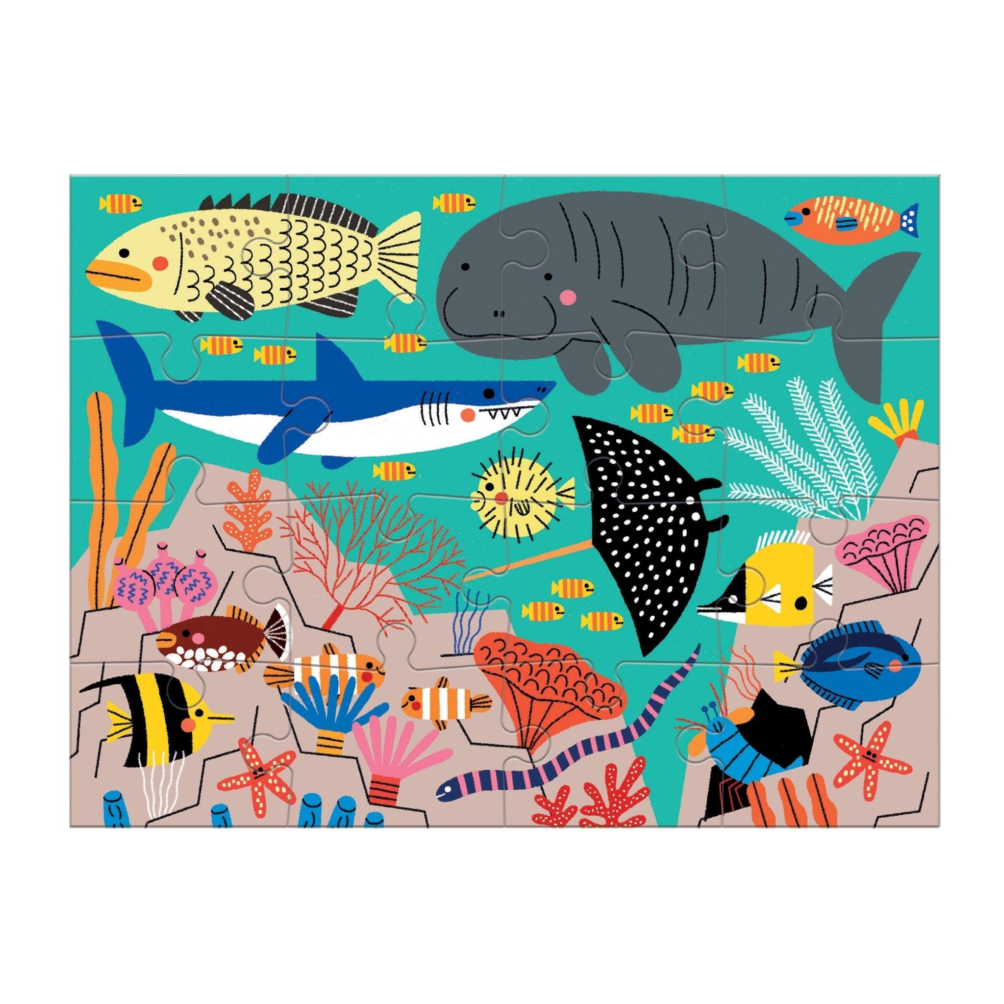 Mudpuppy Puzzle Ocean Life Fish 1000 Pcs Deep Sea Name