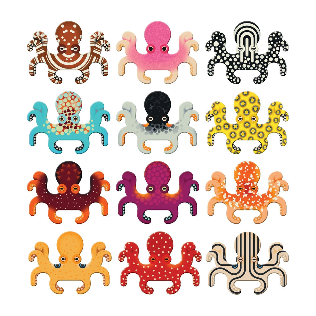 Octopuses Shaped Memory Match - Mudpuppy