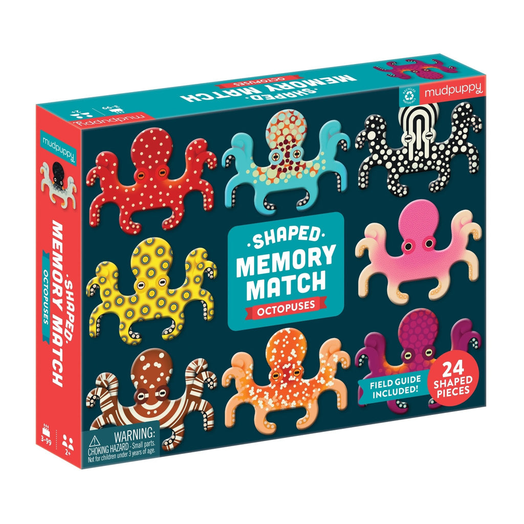 Octopuses Shaped Memory Match - Mudpuppy