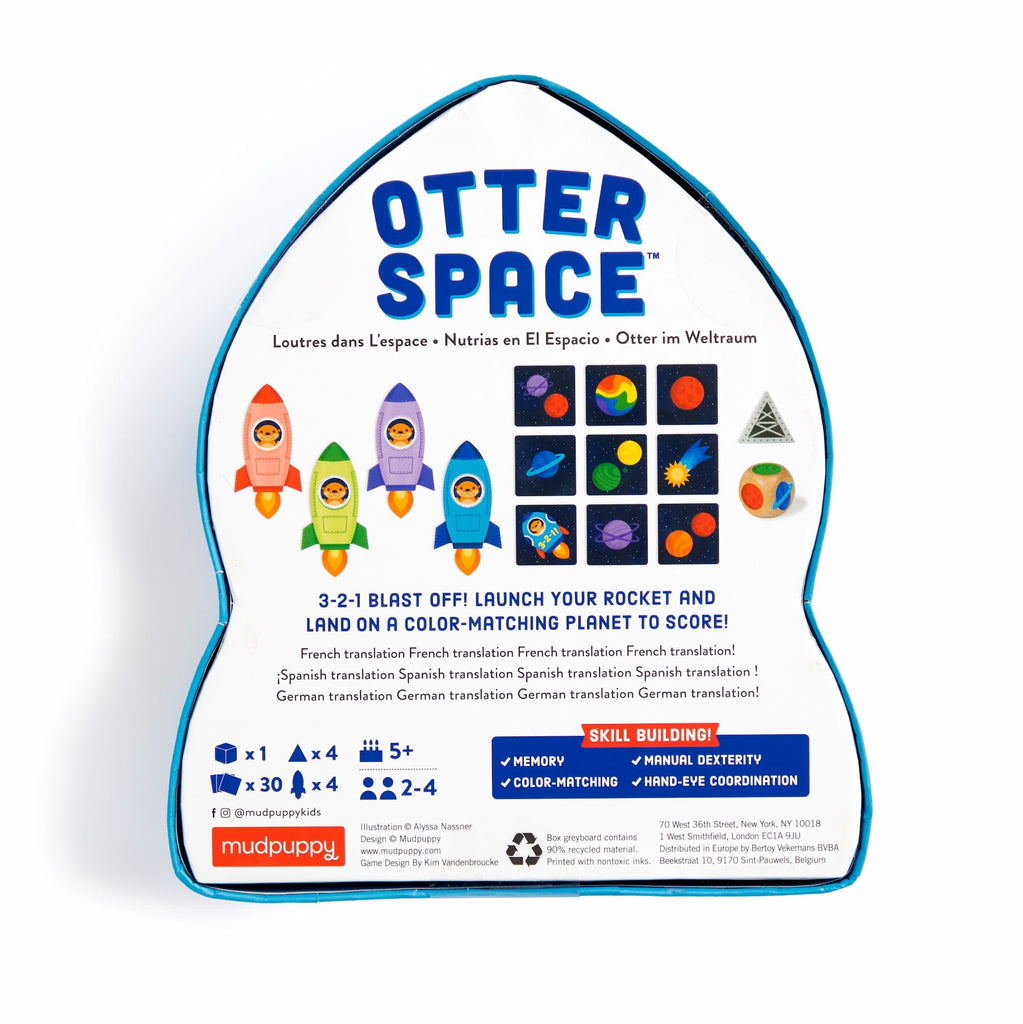 Otter Space Shaped Box Game - Mudpuppy