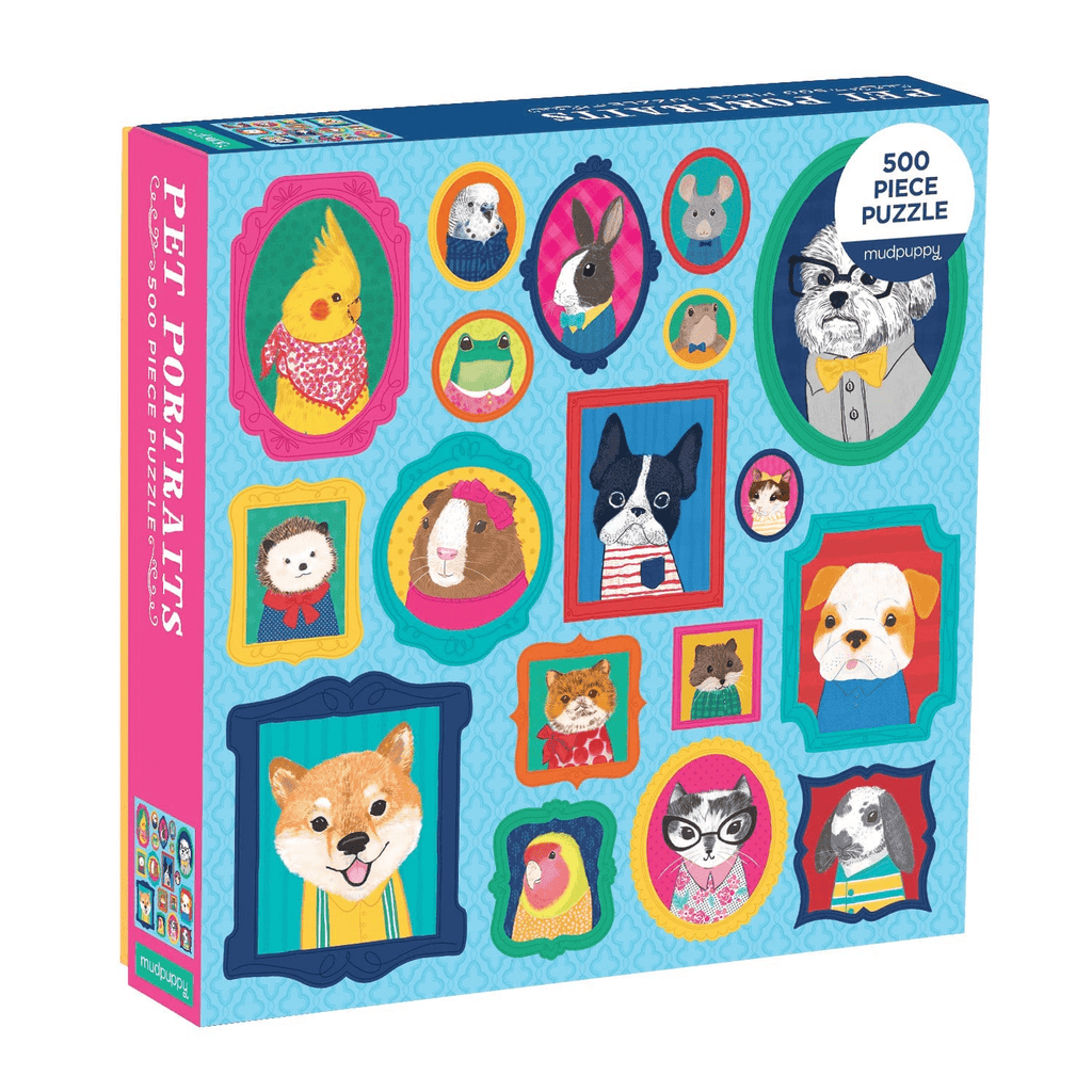 Pet Portraits 500 Piece Family Puzzle - Mudpuppy
