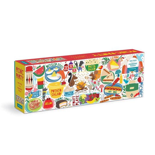 Picnic Party 1000 Piece Panoramic Family Puzzle - Mudpuppy