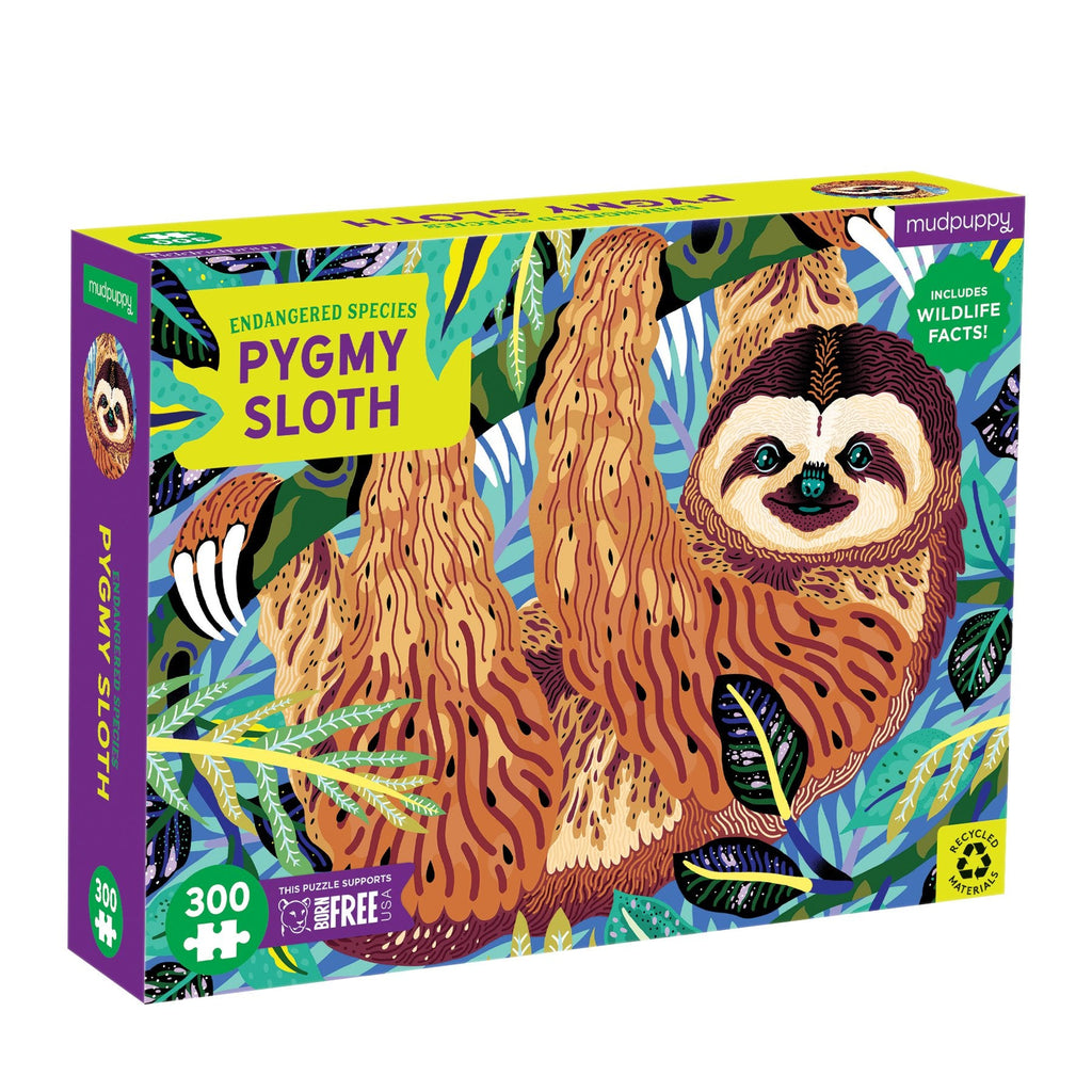 Pygmy Sloth Endangered Species 300 Piece Puzzle - Mudpuppy