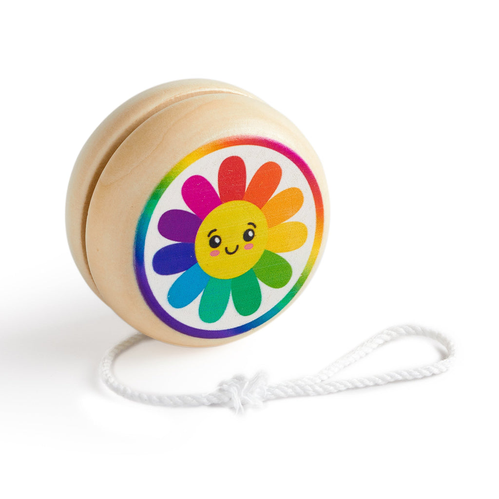 Rainbow Daisy Wooden Yo-Yo - Mudpuppy
