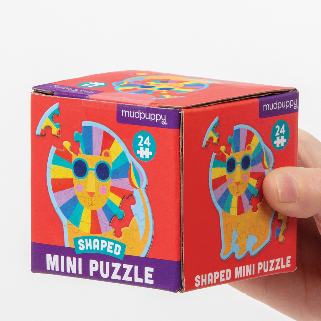 Rainbow Lion Shaped Mini Puzzle Shaped Mini Puzzles Mudpuppy 