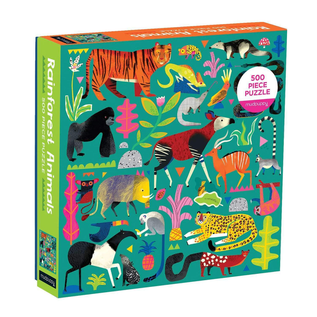 Rainforest Animals 500 Piece Family Puzzle - Mudpuppy