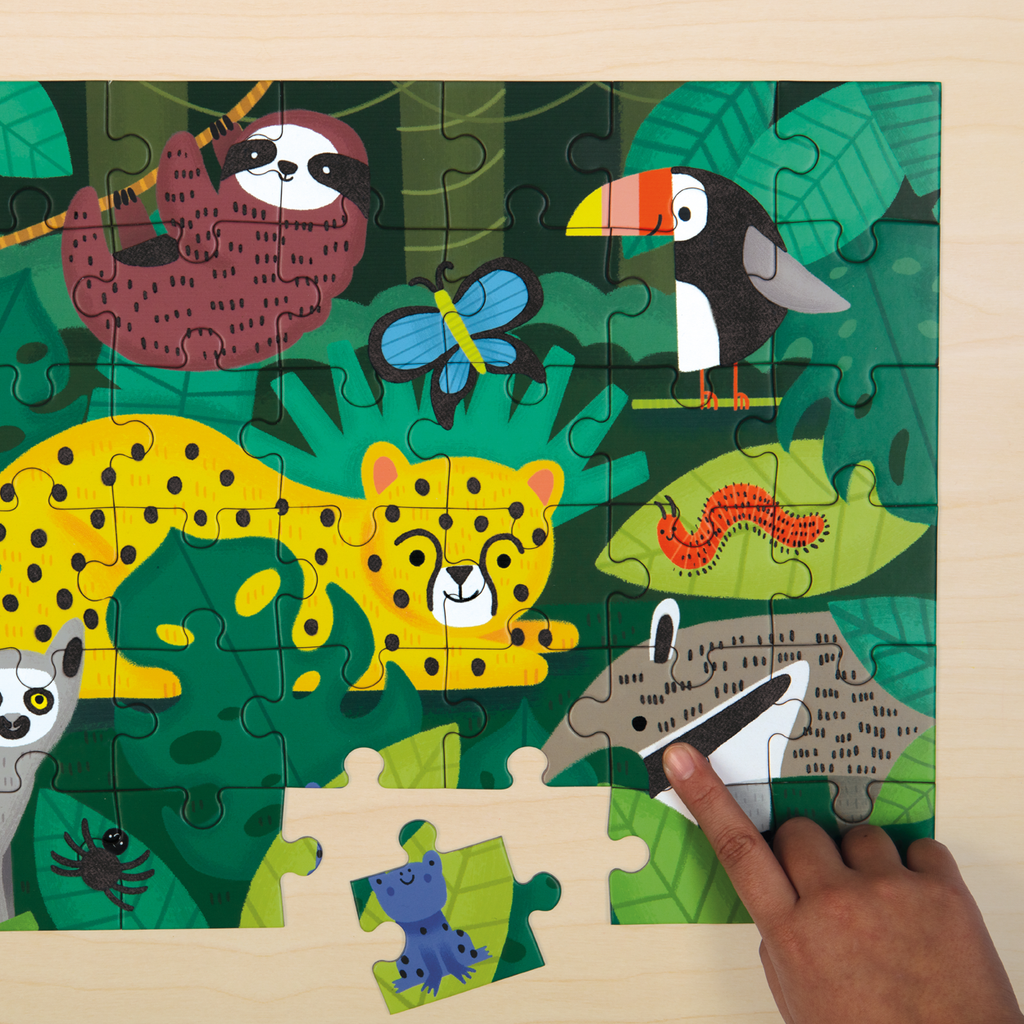 Rainforest Fuzzy Puzzle Fuzzy Puzzles Mudpuppy 