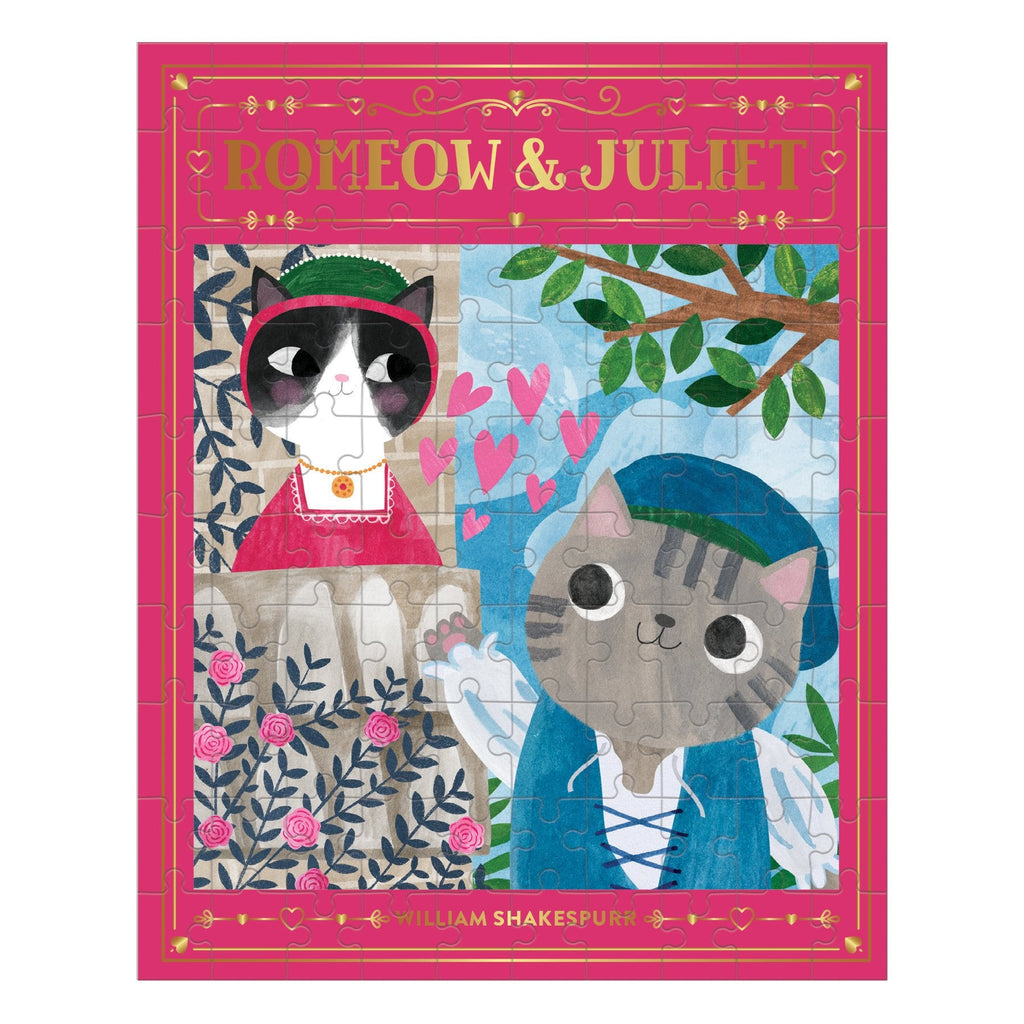 Romeow & Juliet Bookish Cats 100 Piece Puzzle - Mudpuppy
