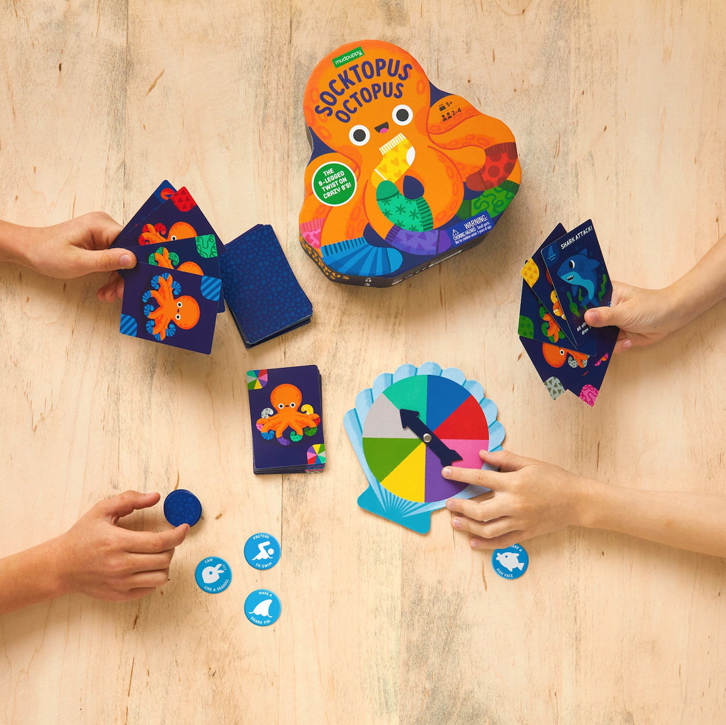 Socktopus Octopus Shaped Box Game - Mudpuppy