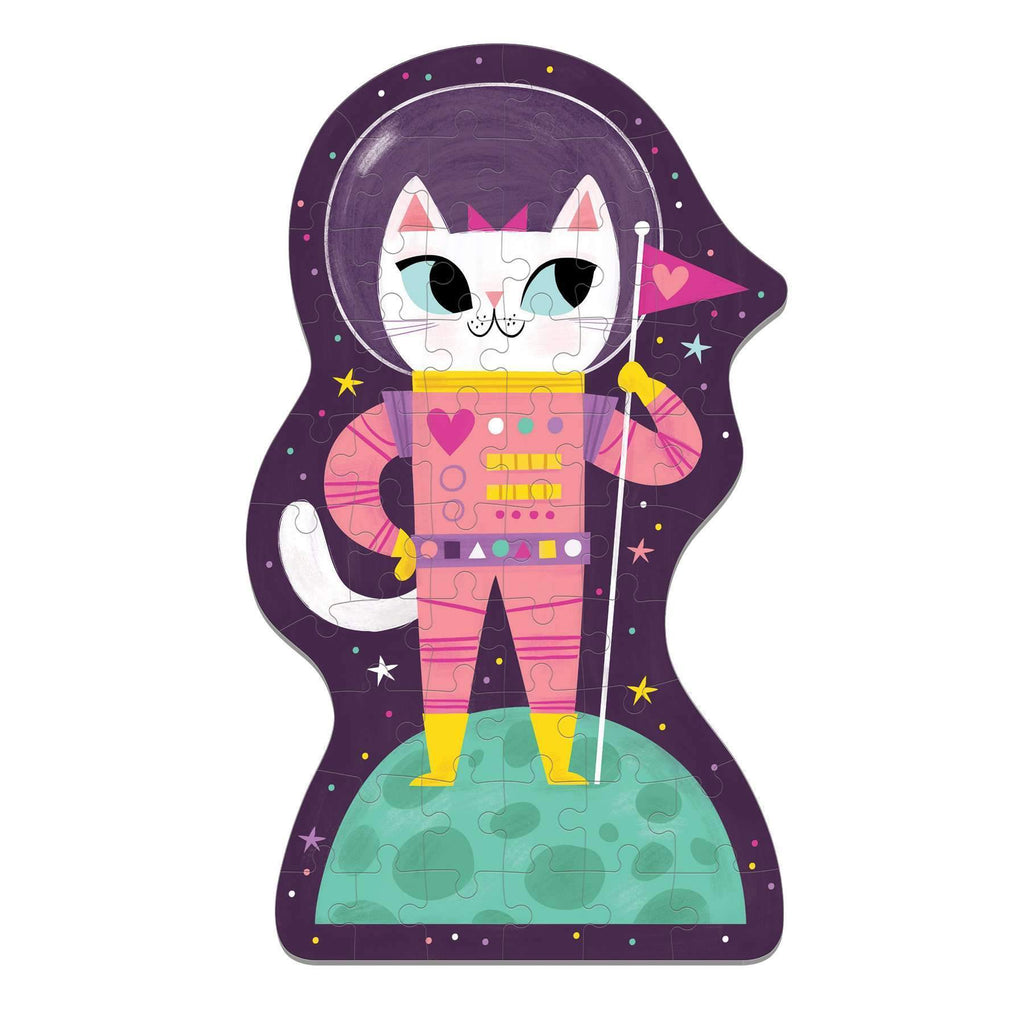 Space Cat 50 Piece Shaped Character Puzzle - Mudpuppy