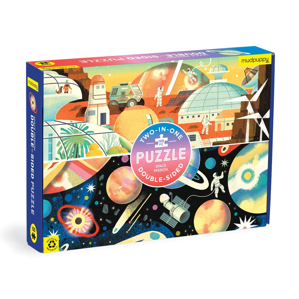 Space Mission 100 Piece Double-Sided Puzzle - Mudpuppy