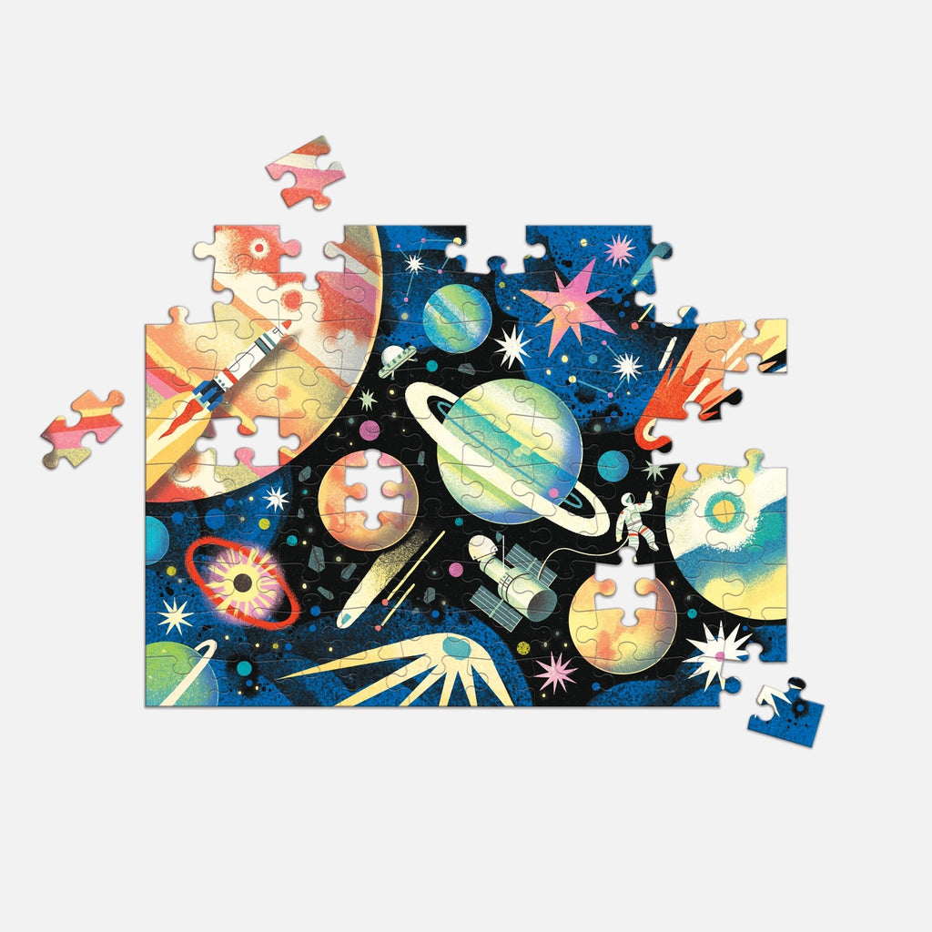 Space Mission 100 Piece Double-Sided Puzzle - Mudpuppy