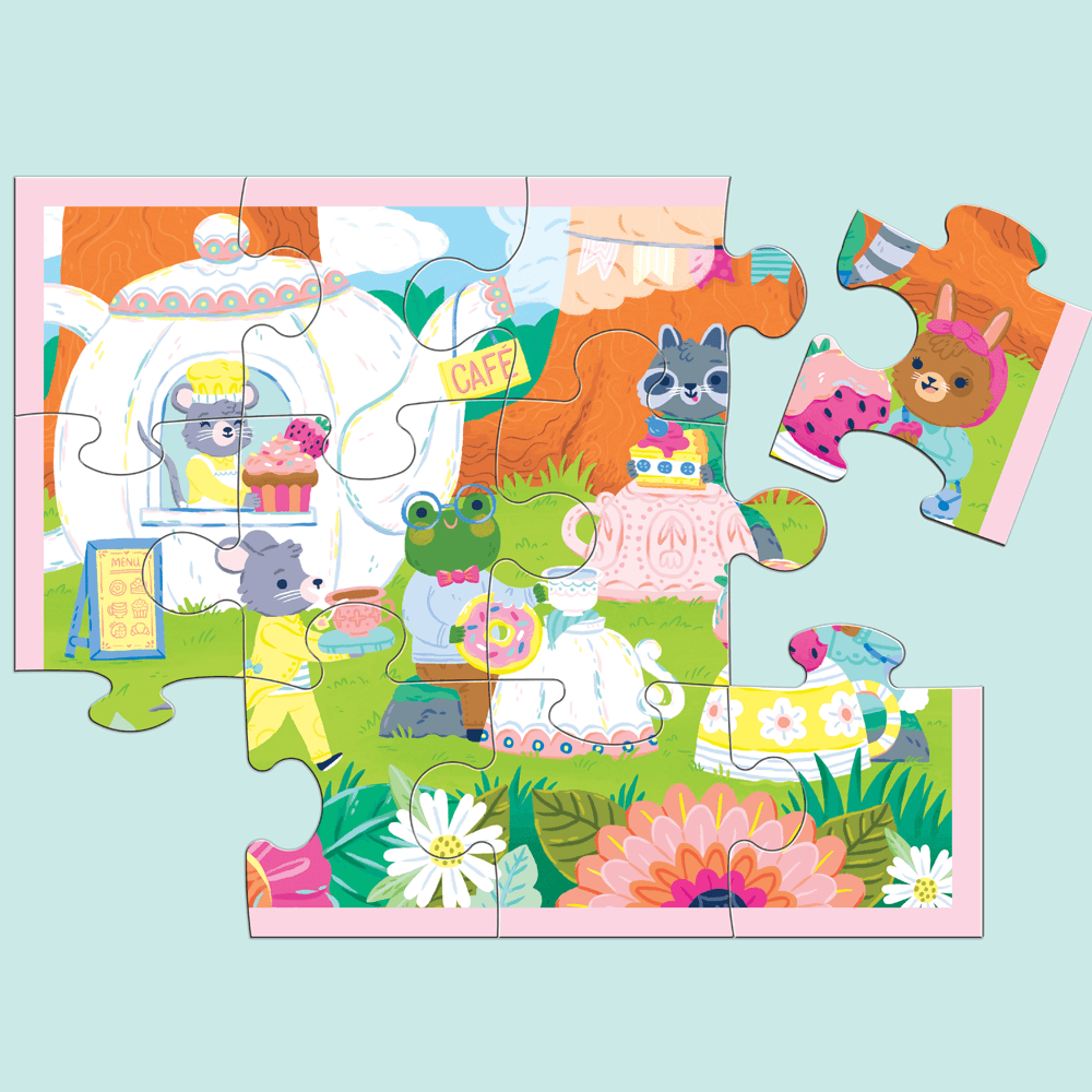 Puzzle Per Bambini Puppy Playtime, 12 Pezzi Grandi, In Sacchetto Richiudibile, Età 2+