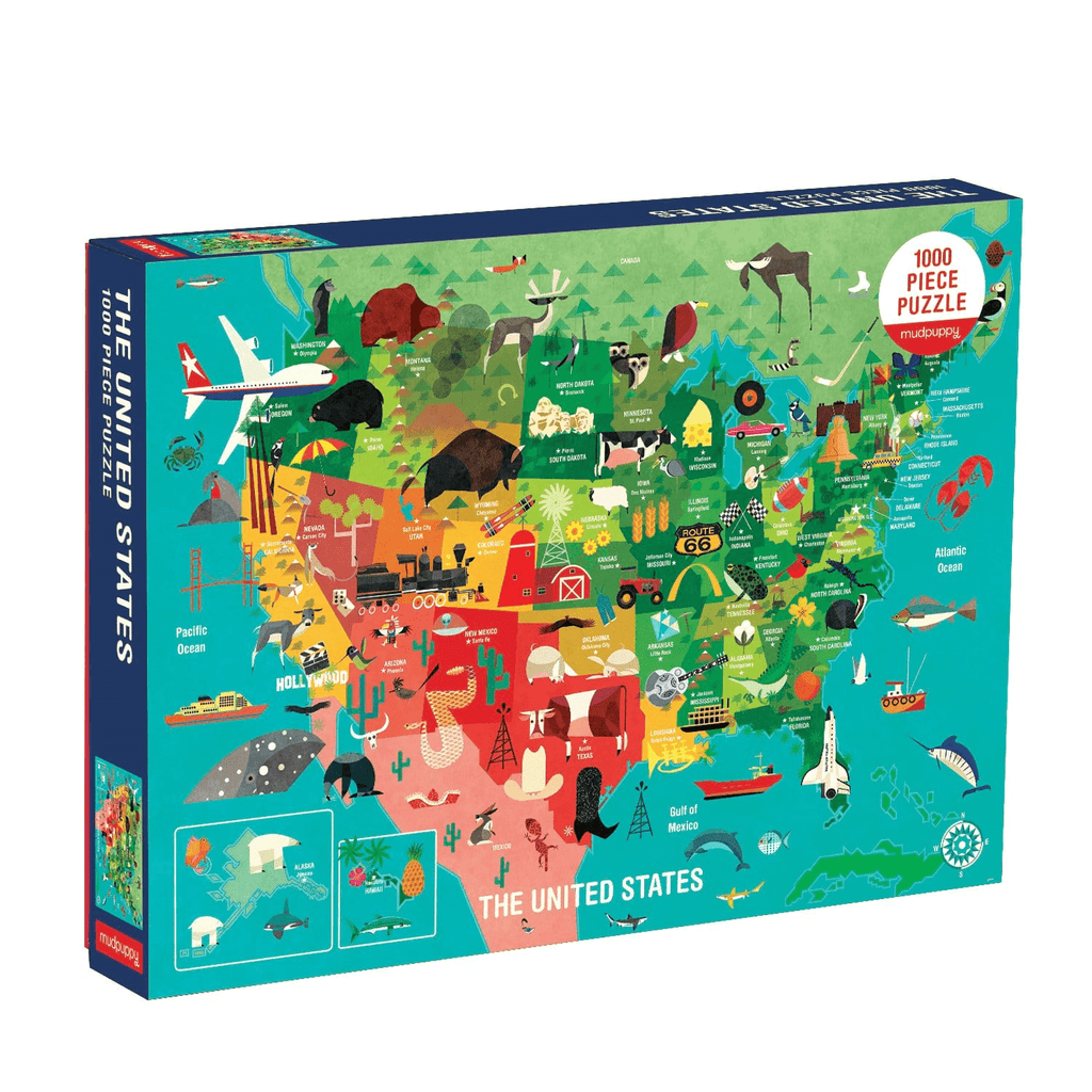 The United States 1000 Piece Family Puzzle - Mudpuppy