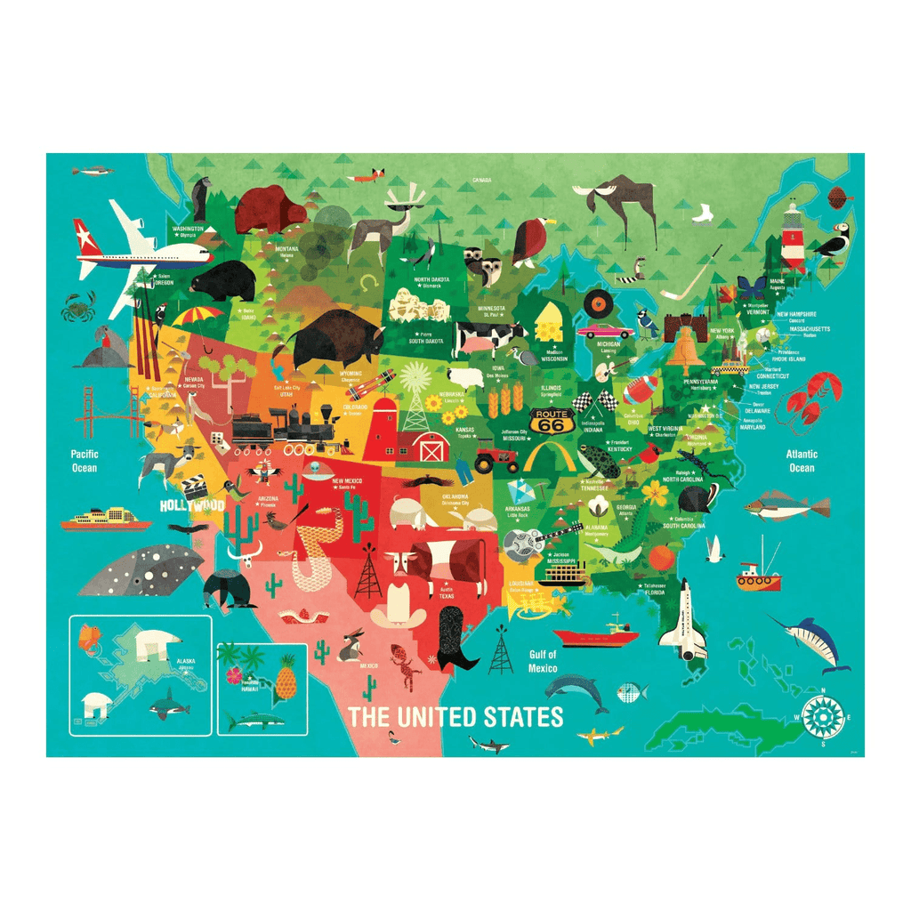 The United States 1000 Piece Family Puzzle - Mudpuppy