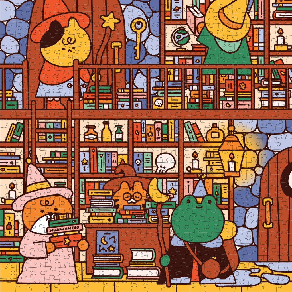 The Wizard's Library 500 Piece Family Puzzle - Mudpuppy