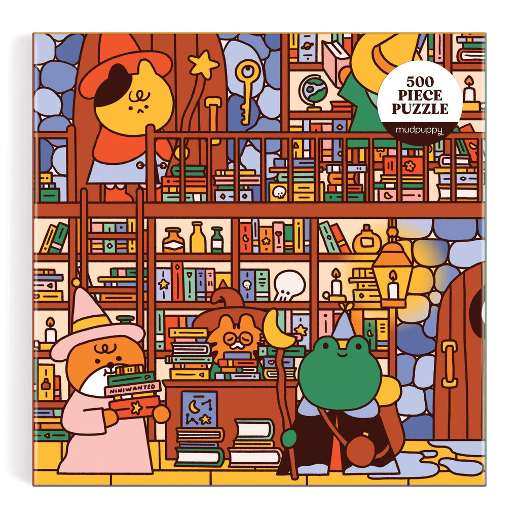 The Wizard's Library 500 Piece Family Puzzle - Mudpuppy