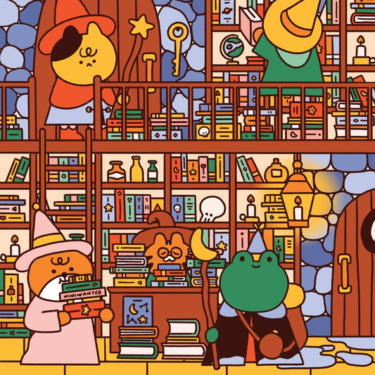 The Wizard's Library 500 Piece Family Puzzle - Mudpuppy