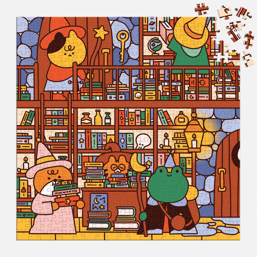 The Wizard's Library 500 Piece Family Puzzle - Mudpuppy