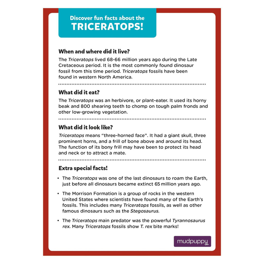 Triceratops Mini Puzzle - Mudpuppy