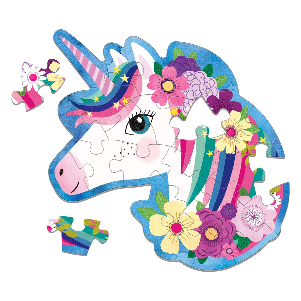Unicorn 24 Piece Shaped Mini Puzzle - Mudpuppy