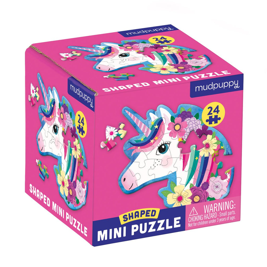 Unicorn 24 Piece Shaped Mini Puzzle - Mudpuppy