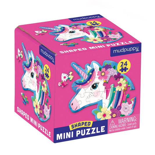 Unicorn 24 Piece Shaped Mini Puzzle - Mudpuppy