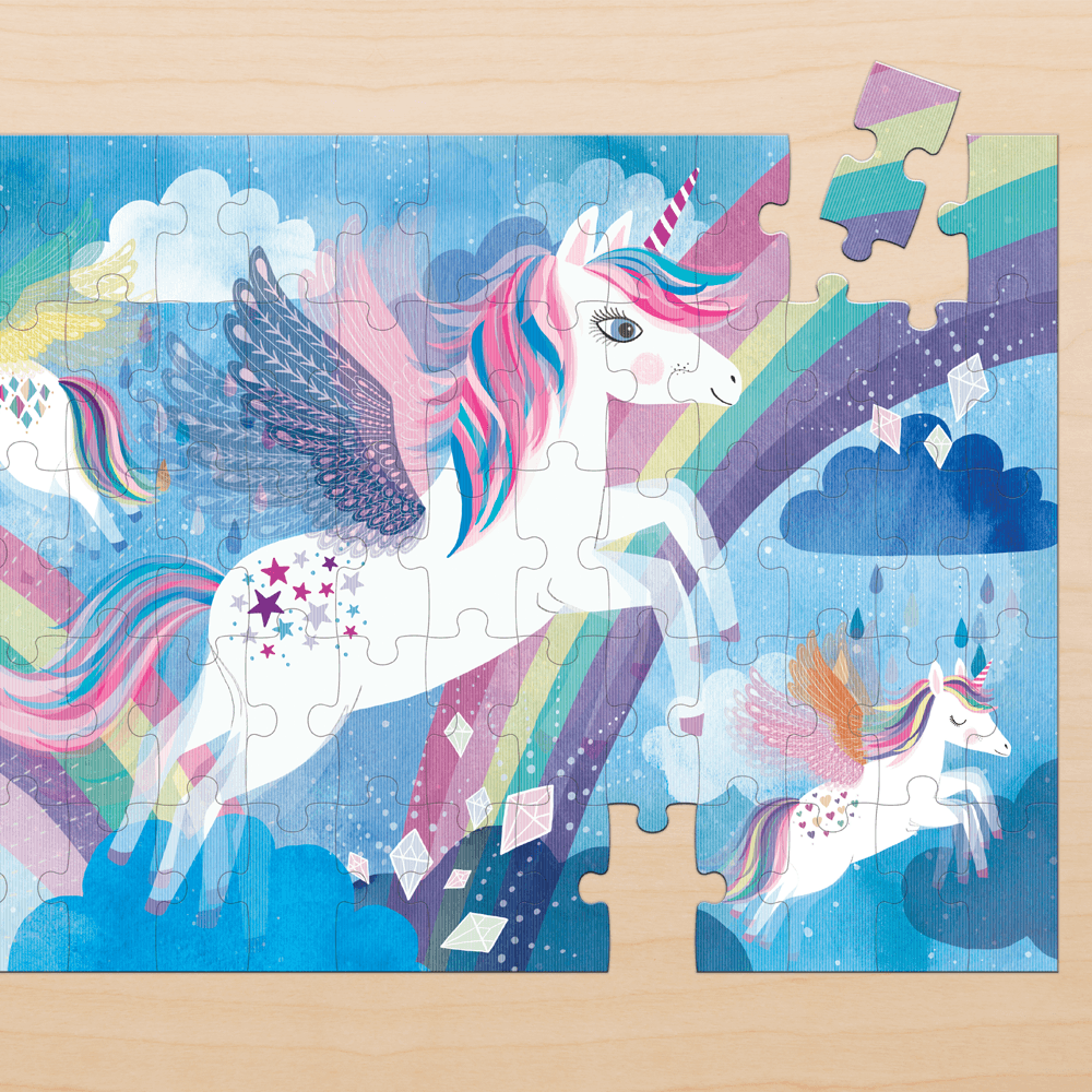 Unicorn Magic 75 Piece Lenticular Puzzle - Mudpuppy