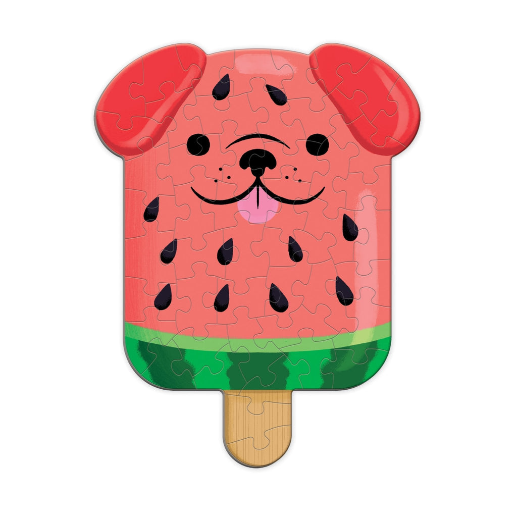 Watermelon Pupsicle 48 Piece Scratch and Sniff Shaped Mini Puzzle - Mudpuppy