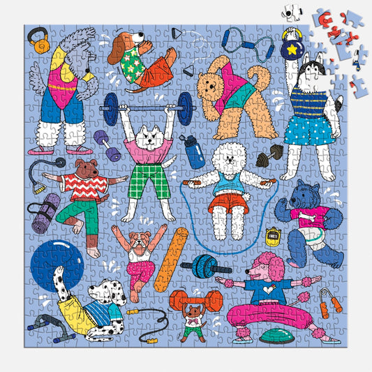 Well-Trained Dogs 500 Piece Family Puzzle - Mudpuppy