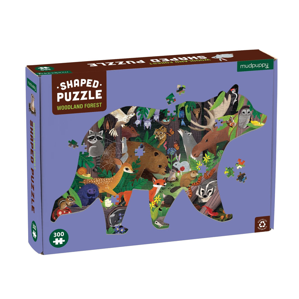 Woodland Forest 300 Piece Shaped Scene Puzzle - Mudpuppy