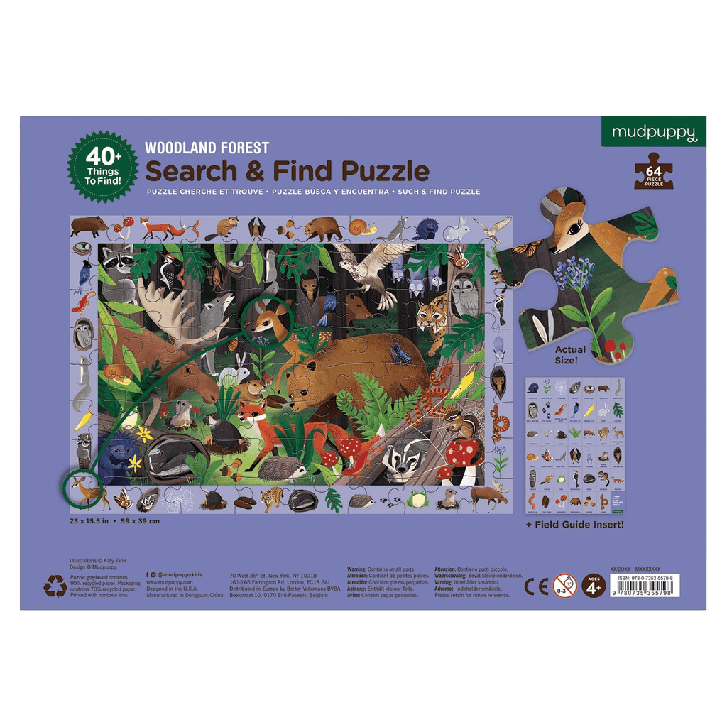 Woodland Forest Search & Find Puzzle - Mudpuppy