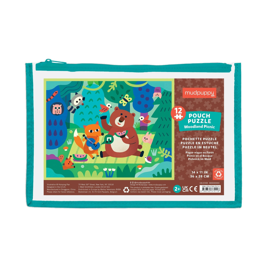 Woodland Picnic 12 Piece Pouch Puzzle - Mudpuppy