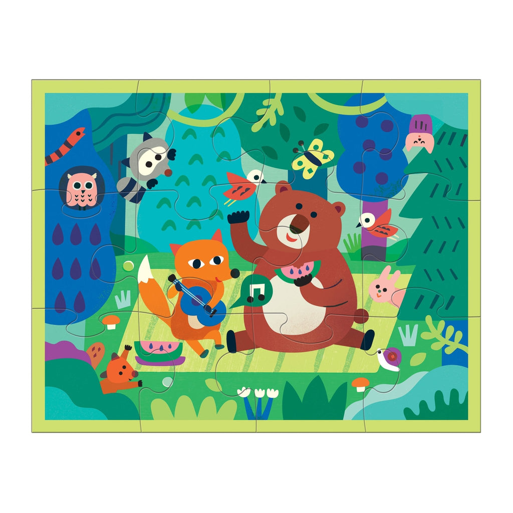 Woodland Picnic 12 Piece Pouch Puzzle - Mudpuppy