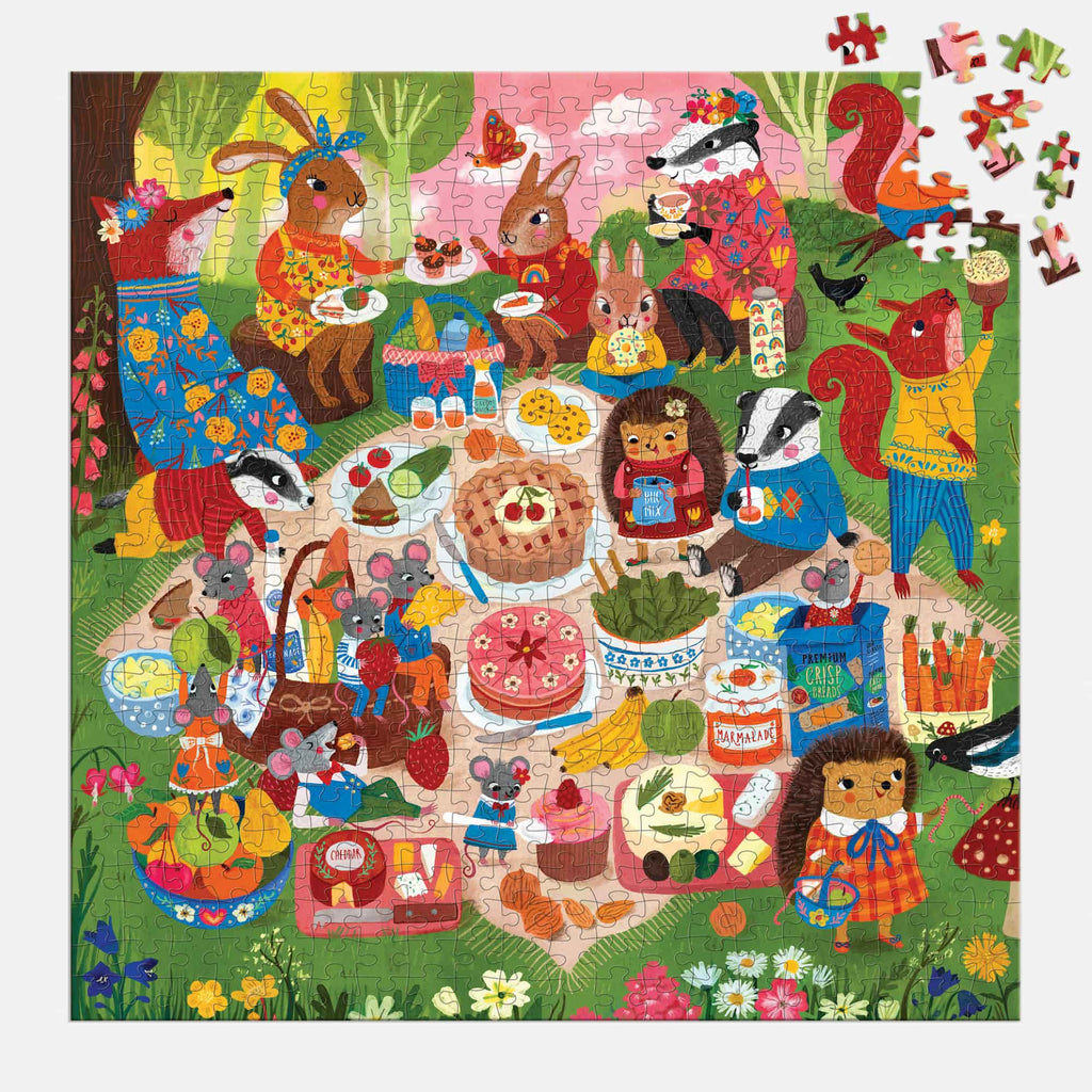 Woodland Picnic 500 Piece Family Puzzle - Mudpuppy