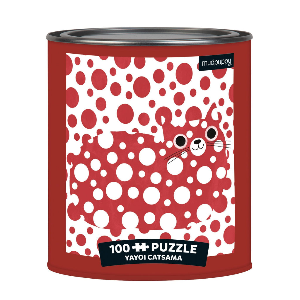Yayoi Catsama Artsy Cats 100 Piece Puzzle Tin - Mudpuppy